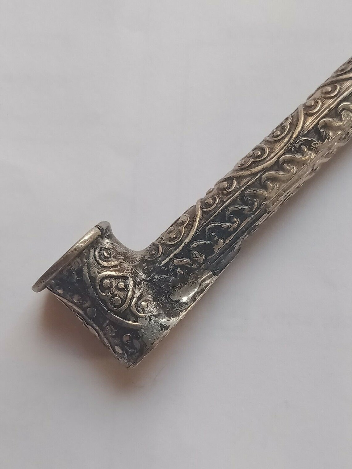 Ancient Silvered Pipe Engraved Metal Tobacco PIPE Very Amazing Etsy