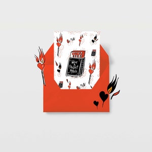 Perfect Match / Cool Valentine / Hot Lover / Flames / Rocker / Rock Chick / Sexy Valentine / Burning Love / Valentine's Card / Engagement