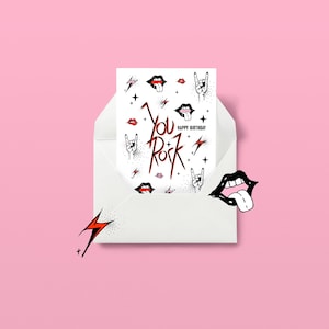 Eres genial / Tarjeta de feliz cumpleaños / Tarjeta de cumpleaños rockera / Chica rockera / Tarjeta de cumpleaños genial / Mejor amiga / Mejor amiga para siempre / Cumpleaños de niña genial