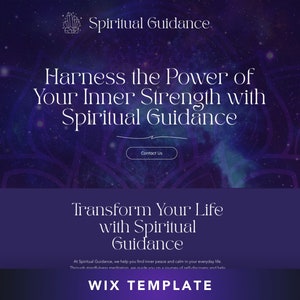 Spiritual Coaching Sales Page Template for Wix | Wix Sales Landing Page | Wix Website Template | Professional Wix Website Design