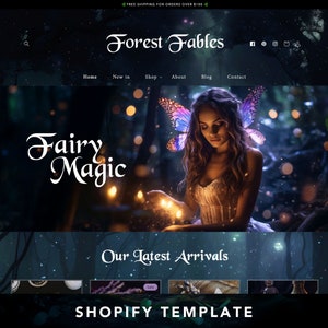 Enchanting Shopify Theme Template | Magic Shopify Website Design | Fairy Website Magic