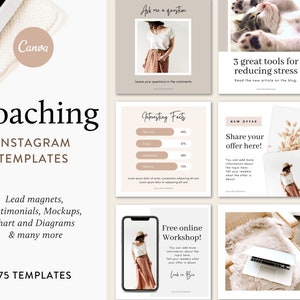 Coaching Instagram Templates for Canva  Engagement Instagram image 1