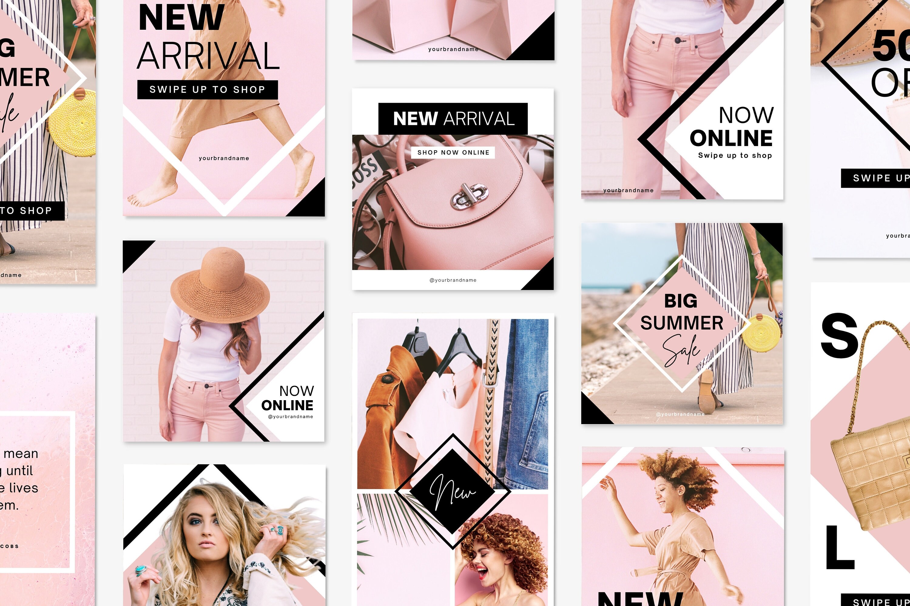 Fashion Instagram Post Templates – Canva Social Media Pack - Etsy