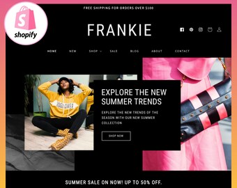 Frankie Shopify Theme – Boutique Website Design Template