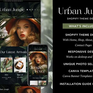 Urban Jungle Shopify Theme – Sage Green Website Template image 2