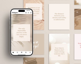 Life Coach Instagram Quote Templates - Canva Editable (Digital Download)