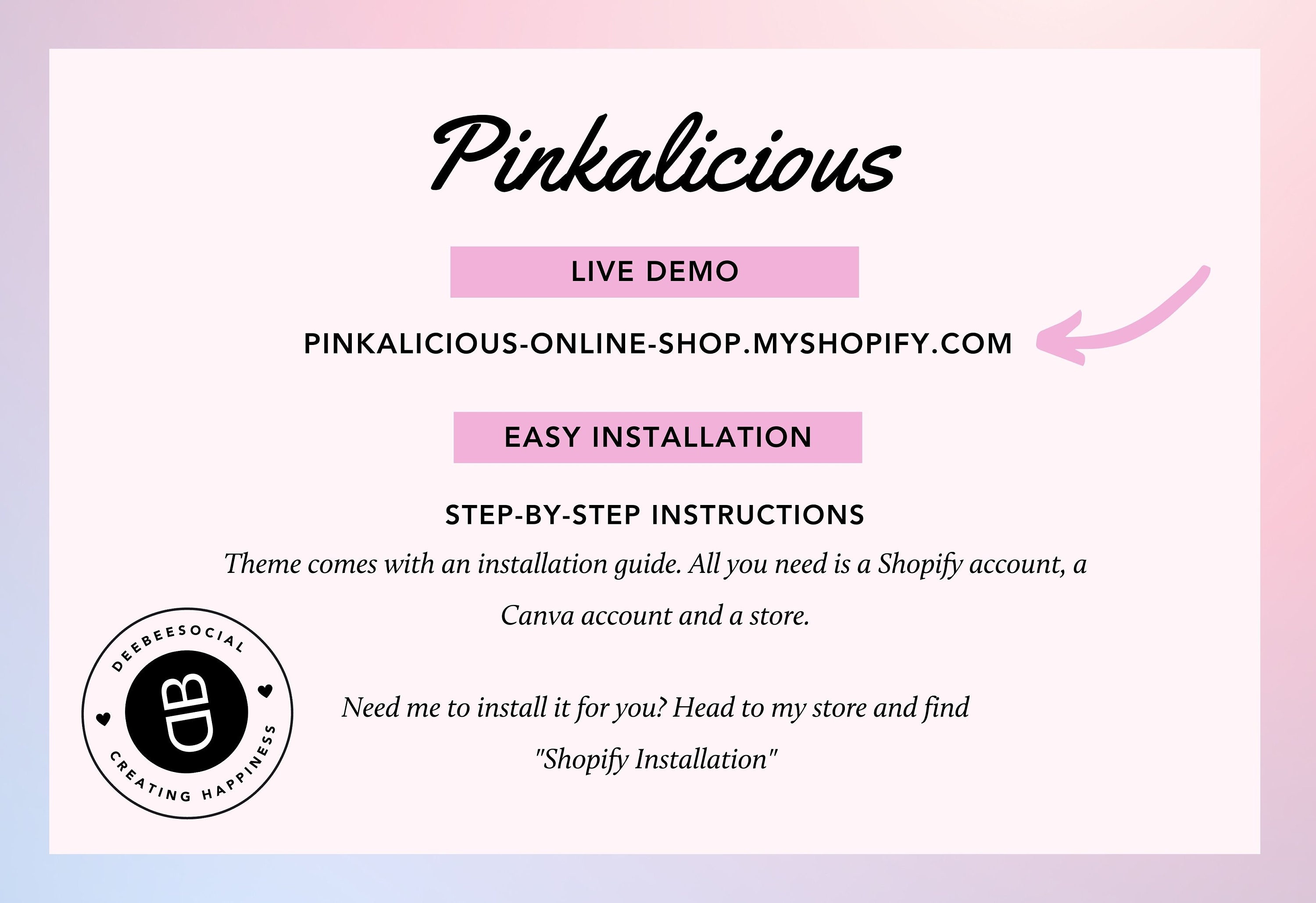 Pink Code Color Schemes Shopify Pink Gradient Shopify Theme – Pastel Website Template - Etsy