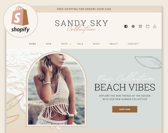 Boho Shopify Theme – Website Template for Boutique Stores