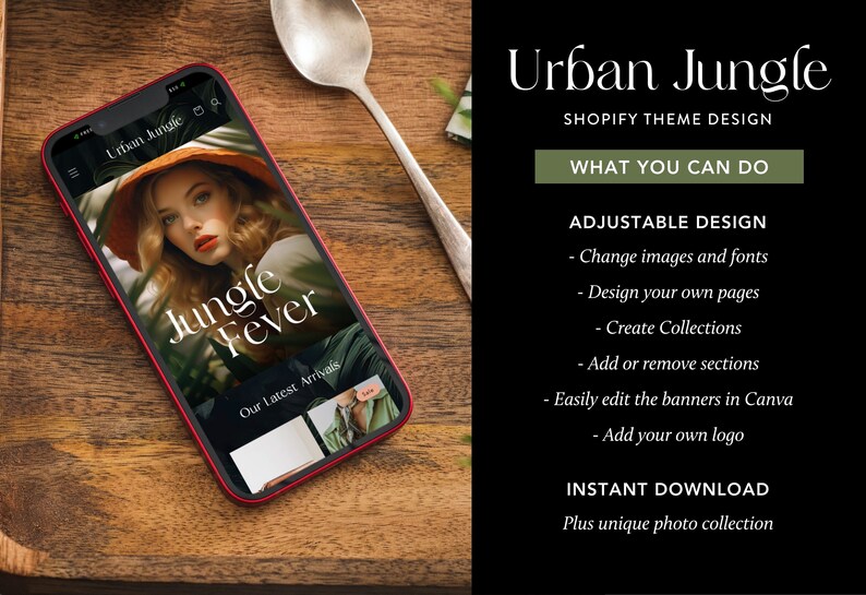 Urban Jungle Shopify Theme – Sage Green Website Template image 5
