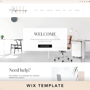 Modern Wix Website Template | Professional Wix Website Design | Landing Page & Blog Template | Trendy Wix Theme