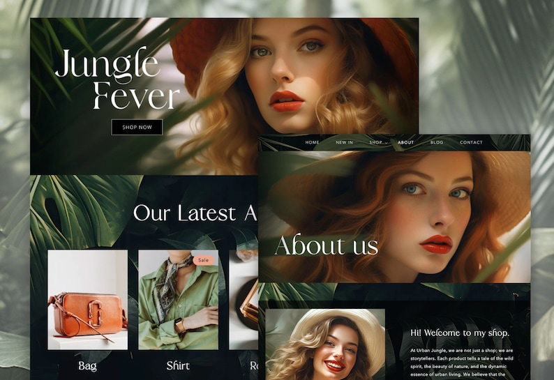 Urban Jungle Shopify Theme – Sage Green Website Template image 8