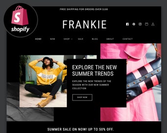 Fashion Shopify Theme Template - Shopify Website Design - Shopify Boutique Website Theme