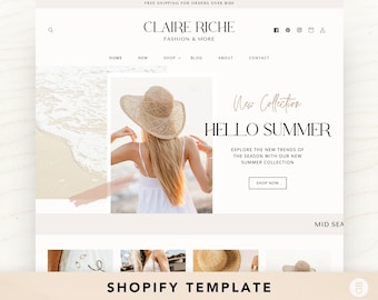Claire Riche Shopify Theme – Boutique Website Template