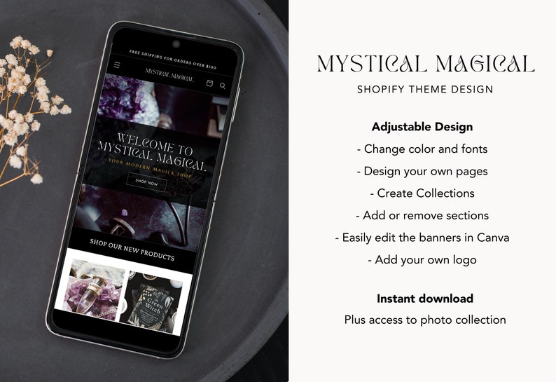 Mystical Shopify Website Theme | Enchanting Spiritual Design - Etsy