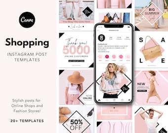 Mode Instagram Post Vorlagen - Canva Social Media Pack