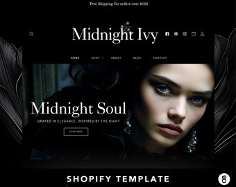 Tema de Shopify Midnight Ivy / Plantilla para sitio web de boutique