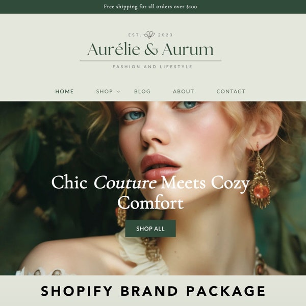 Boutique Shopify Theme Package - Shopify Website Design - Shopify Website Theme Template