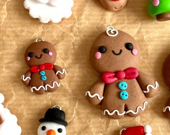 Weihnachten Lebkuchenmann Weihnachten Schlüsselanhänger - Wählen Sie Ihre Größe