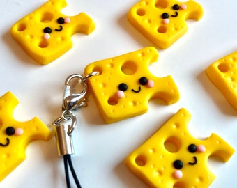 Käse Käse Schlüsselanhänger Charm: Handgemachte Käse Scheibe Geschenk