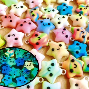 Buy 2 get 1 FREE!! Pot Luck - Glow in the Dark Star Keyring Charms