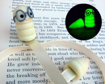 Glow Worm Glow-in-the-Dark Handmade Bookmark