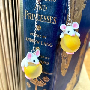 Little Mouse and Marble Handmade Bookmark