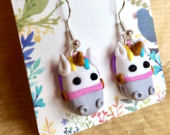 Glitzer Einhorn Ohrringe