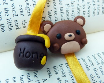 Bär und Honigtopf Lesezeichen