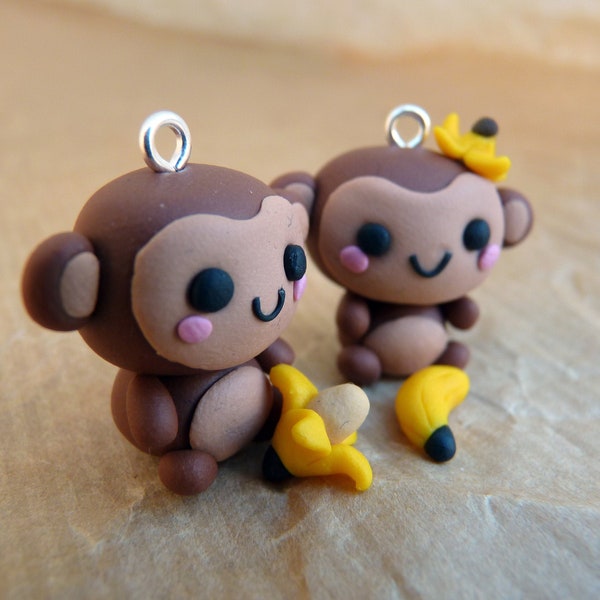 Cheeky Monkey Banana Keyring Charm