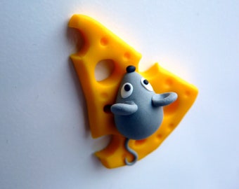 Mouse and Cheese fridge Magnet