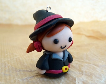 Gruselige Hexe Schlüsselanhänger Charme - Handgemacht - Halloween