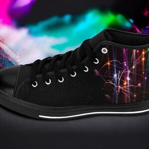 Rainbow shoes Custom Boho Vans Women&#39;s High-top Sneakers