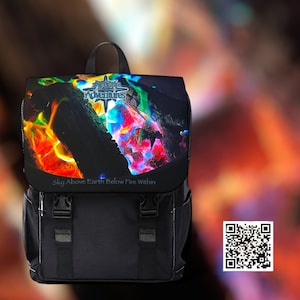 Enchanted Fire, Casual Shoulder Bag, travel pack, knapsack, rucksack, printed backpack, purse backpack, men’s backpack,  school bag, unisex