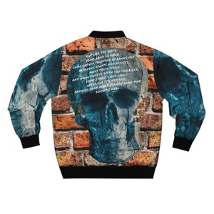 Skull Bomber Jacket - Custom Men’s Bomber Jacket - The Resistance | bomber jacket, men&#39;s bomber jacket, women&#39;s bomber jacket, flight jacket