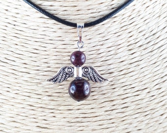 Pendentif En Grenat Monté Sur Argent 835 - Réf. Z409 - Occasion, Sans Marque