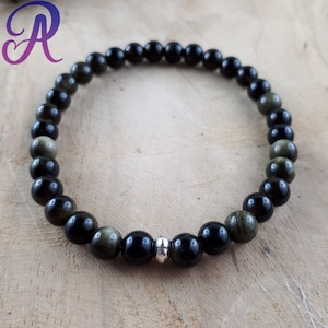 Golden obsidian - Natural Stones - 4 and 6 mm beads