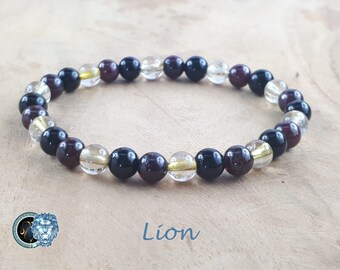Leo - Zodiac - Garnet - Black Tourmaline - Rutilated Quartz