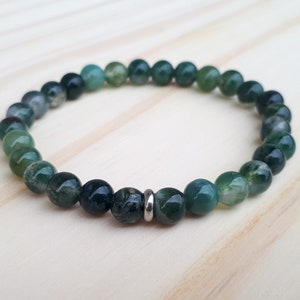 Moss Agate - Natural Stones - 6mm beads