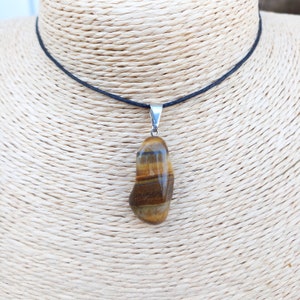 Tiger Eye Pendant - Natural Tumbled Stone
