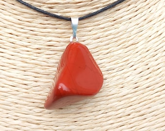 Red Jasper Pendant - Natural Rolled Stone