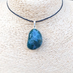 Moss Agate Pendant - Natural Tumbled Stone