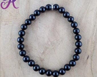 Black Tourmaline - Natural Stones - 6 mm Beads