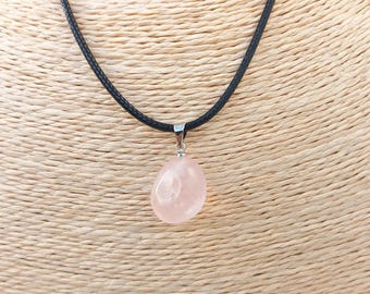 Rose Quartz Pendant - Natural Tumbled Stone