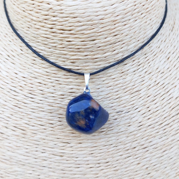 Pendentif Sodalite - Pierre roulée Naturelle