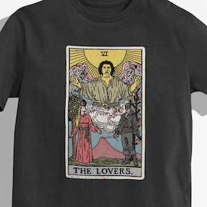 T-shirt Princess Bride, T-shirt carte de tarot The Lovers, cadeaux cartes de tarot, t-shirt carte tarot graphique.