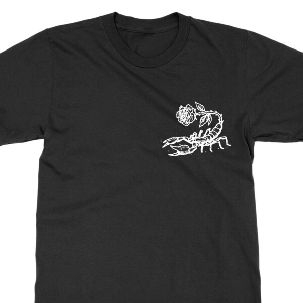 Scorpion Rose T-Shirt - Scorpio Horoscope T-Shirts - Horoscope T-Shirts for Women and Men