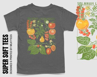 Tomato Plant T-Shirt, Garden T-Shirt, Garden Lover Apparel, Gift for Gardeners, Botanical Plant Graphic T-Shirt for Men and Women