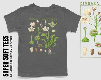 Venus Fly Trap Plant T-Shirt, Boho Plant T-Shirt for Women, Comfortable Graphic Plant T-Shirt For Women and Men.