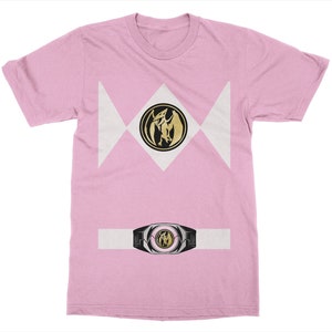 Pink Ranger Costume, T-Shirt Costume, Halloween Costume, Easy Costume for Kids, Halloween Costume T-Shirts, Costume Idea for Kids.