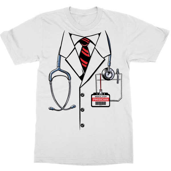 Doctor Costume, T-Shirt Costume, Halloween Costume, Easy Costume for Kids, Halloween Costume T-Shirts, Costume Idea for Kids.